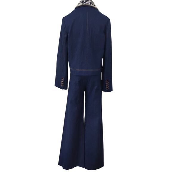 Veronica Beard Crue Wide-Leg Denim Pant US 10 - Picture 7 of 12